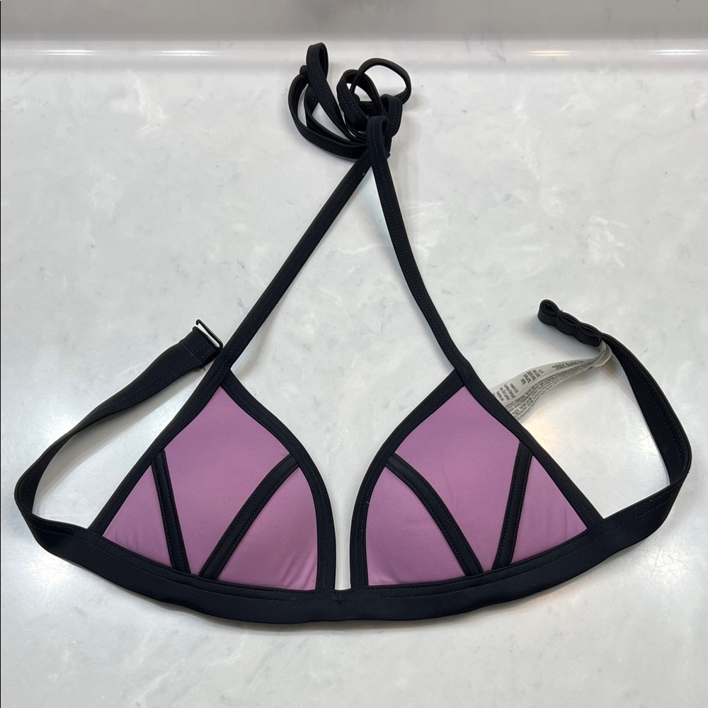 PINK by Victoria’s Secret Black and Pink Women's Bikini Top